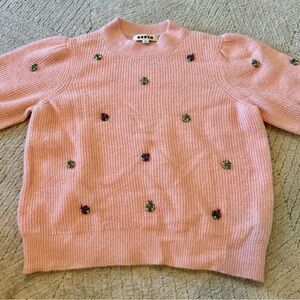 Boden short sleeve sweater blouse woman’s Medium